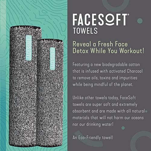 Diesoft charcoal-detox ručnik | Infuziran sa aktivnim ugljem za detoksikaciju kože | Super Soft, Apsorbent