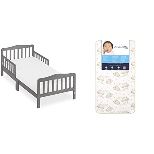 Dream On Me klasični dizajn Toddler Bed u Steel Grey, Greenguard Gold Certified & 2-u-1 Breathable