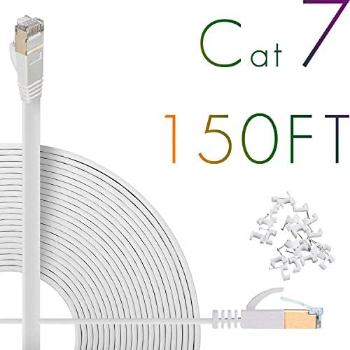 Cat7 Ethernet kabel 150ft ravna štanđačka kabela sa čvrstom računalnom mrežom sa šljokicama sa šljokicama