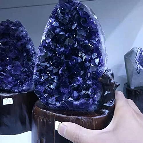 KKSI 1.3kg Prirodni ljubičasti kristalni klaster prirodni Urugvaj Amethyst Cave ukras + base zacjeljivanje