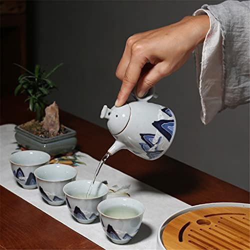 Walnuta Retro Vintage Mountains Tea set keramičkog prijenosni putni čaj Kineski Kung FU setovi