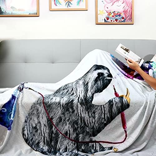 Sxchen plišani bacanje pokrivač 60 x 80 inča, ubod iz razrtava od akvarelnog neba za odrasle i djecu ljubitelje