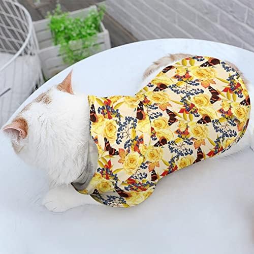Cvijeće Leptir Mačka jednodijelna košulja u trendy pasa kostim sa poklopcem za kućne ljubimce
