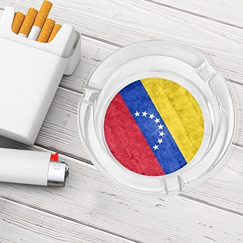 Zastava države Venezuela Glass Peshtray Okrugle cigarete Držač za nosač pepela za kućni ured Unutarnji ukras
