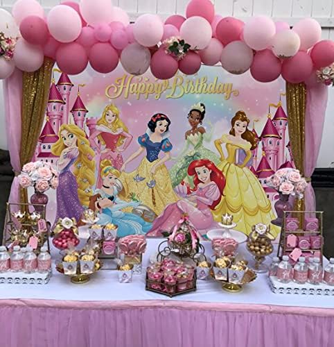 Princeza rođendan pozadina djevojke 1st 2nd Happy Birthday Party Backdrop princeza Dream Castle