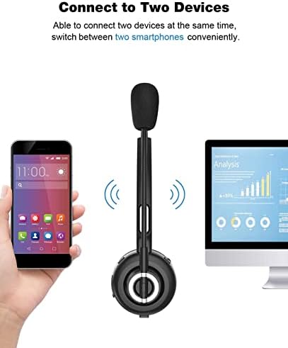 Bluetooth slušalice V5.0 Trucker Bluetooth slušalice sa uklanjanjem buke mikrofona, 18HRS Bluetooth slušalice