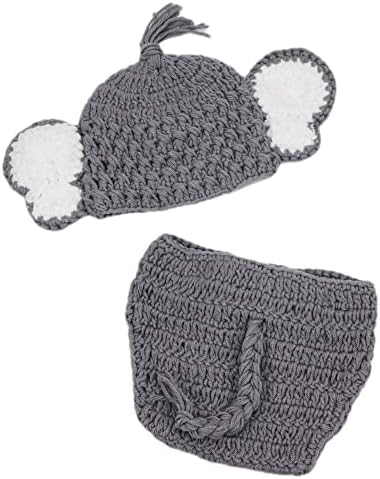 Zeroest novorođenče Fotografska odjeća za kukice za bebe Photoshoot Elephant Outfit Knit Baby