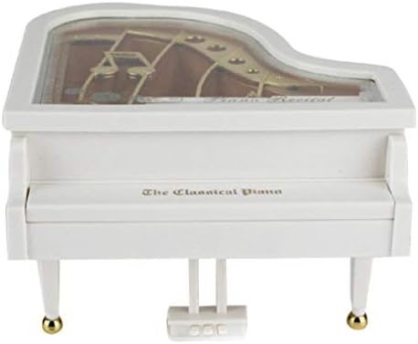 Bestsporble Kids Sports Pokloni klavir Music Box Mehanička klasična smola Grand Piano Muzički
