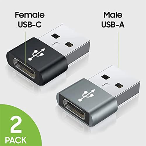 USB-C ženka za USB mužjak Brzi adapter Kompatibilan je s vašim Motorola Moto Z2 Play za punjač, ​​sinkronizaciju,
