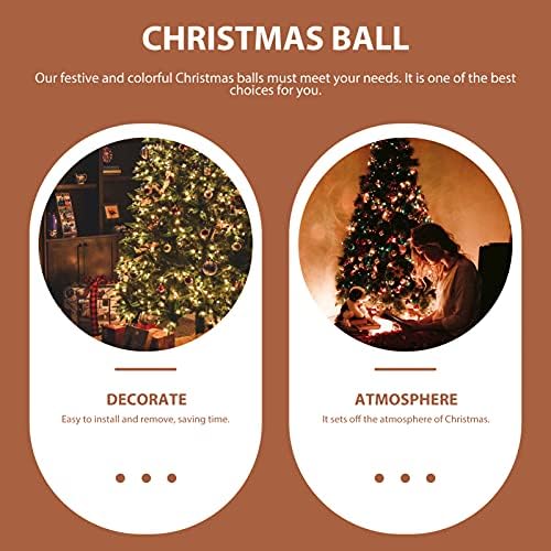 Hemoton Božić dekoracije 70Pcs Božić Balls Set Holiday Ornamenti Balls Bauble Božić viseći Privjesci