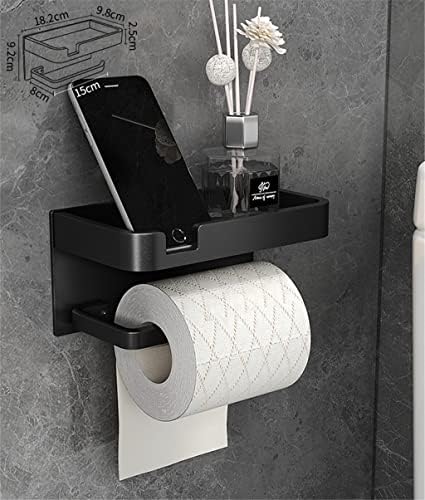 Genigw kupaonica Držač papira od aluminijskih nosača za nosač telefona mobilni telefon ručni nosač toaletni