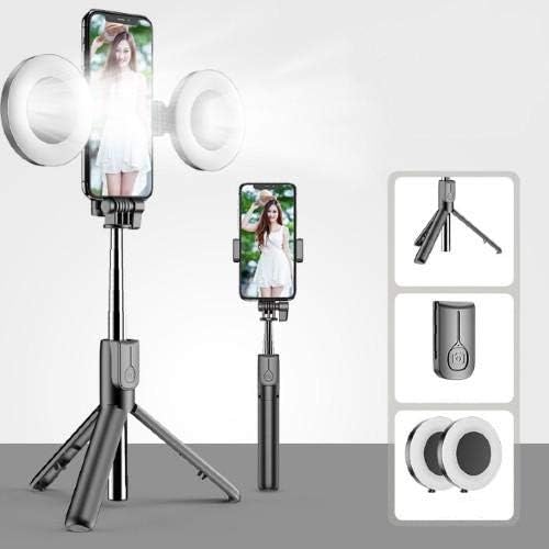 Boxwave stalak i nosač kompatibilni sa Sharp Aquos R2 - RingLight SelfiePod, Selfie Stick produžna ruka sa prstenastim svjetlom za Sharp Aquos R2-Jet Black