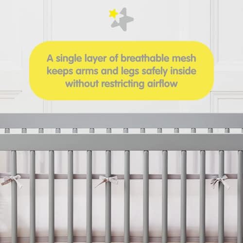 BreathableBaby prozračna mrežasta podloga za krevetić-Deluxe Sheer Quilted Collection-Clouds-odgovara
