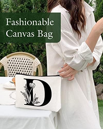 Pyotivol Monogramirana torba za šminkanje za žene, mala personalizirana kozmetička toaletna torbica za torbicu