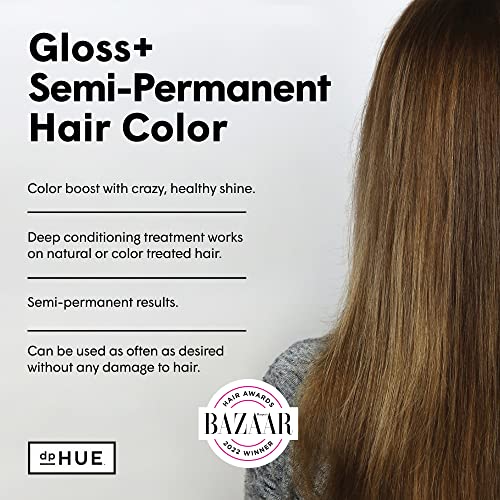 dpHUE Gloss+ - srednje plava, 6,5 oz - polutrajna boja za kosu za jačanje boje & duboki regenerator-poboljšajte