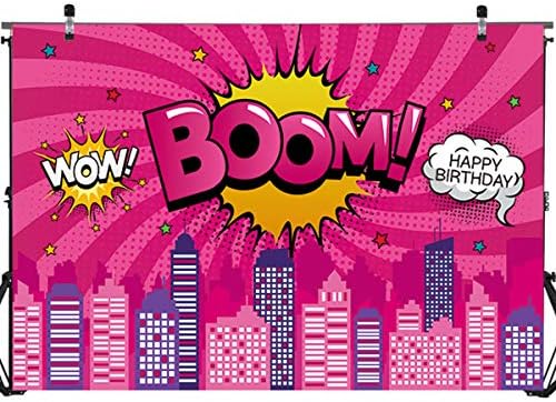 Pink superheroj djevojke rođendan pozadina Banner dekoracije, Supergirl grad rođendan Baby tuš Party