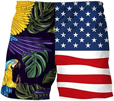 SAD 4. srpnja muški kratke hlače Ležerne prilike za navlakač Patriotska američka zastava Štampano šetnju ljetna