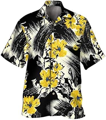 Muški vintage bowling košulje Havajske majice kratkih rukava Ljeto dugme dolje majica opuštena-fit casual plaža