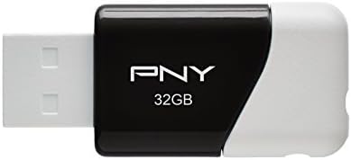 PNY COMPACT Attaché 32GB USB 2.0 Flash Drive - crna / bijela - P-FD32GCOM-GE