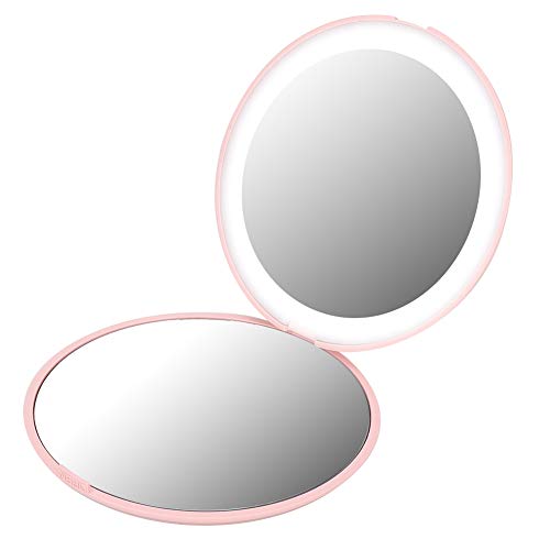 LED ogledalo za šminkanje ogledalo za šminkanje prijenosno sklopivo 10x uvećanje Mini 12 LED ogledalo