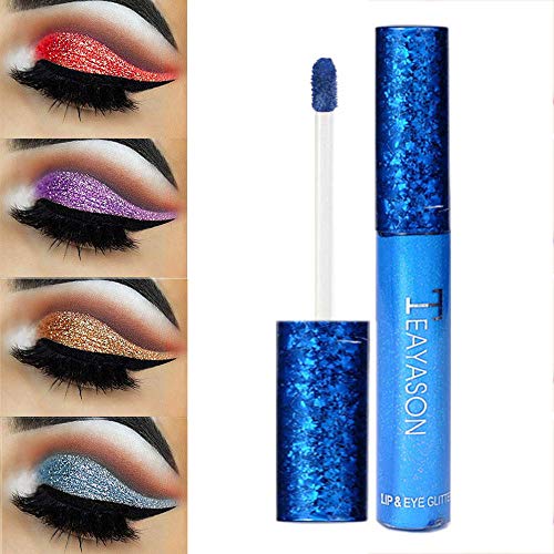 Kisshine sjenila Shimmer Blue Liquid sjenilo za oči visoko pigmentno sjenilo za zabavu kozmetika poklon za žene