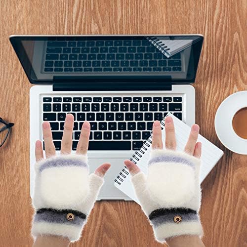 Nuobesty Ženske rukavice 1 par USB grijane rukavice zimske laptop rukavice Pola ruke grijane tople rukavice bez