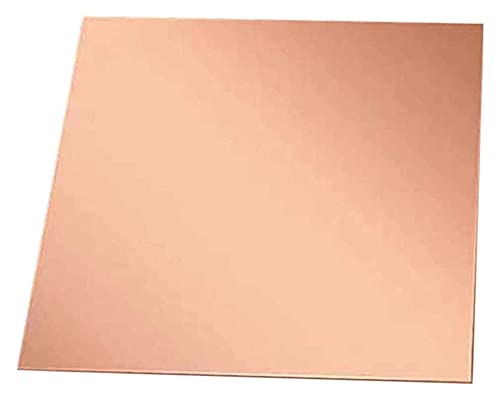 Yiwango Copper Sheet Purple Copper Plate Thick 2. 0mm 6 različitih veličina bakrena ploča za, zanati, ručno