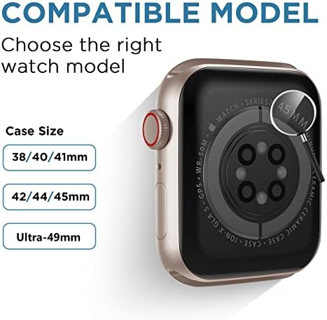Dabaoza Kompatibilan je za Clear Apple Watch Band 45mm 44mm 42mm 41mm 40mm 38mm Ultra, muškarci