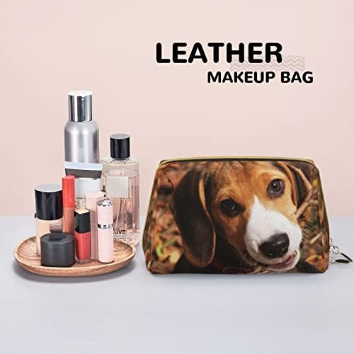 Aseelo Slatka Beagle Mala kozmetička torba Kožne prijenosne šminke Kozmetičke vrećice za ženske torbe