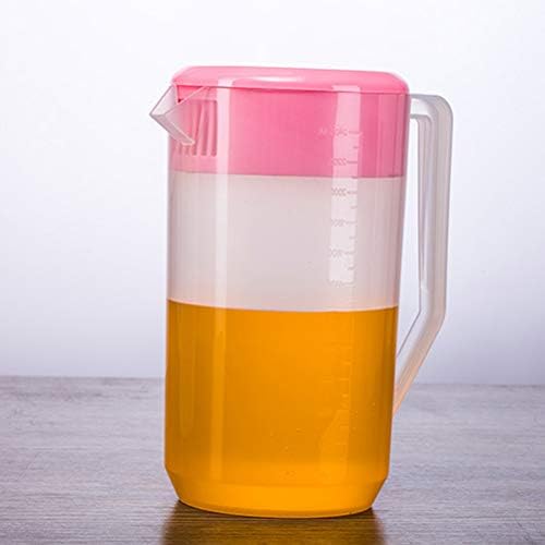 Stakleni bacač vode, mjerni čajnik s ljestvicom za pohranu pića sa poklopcem hladne vode Jug plastične boce