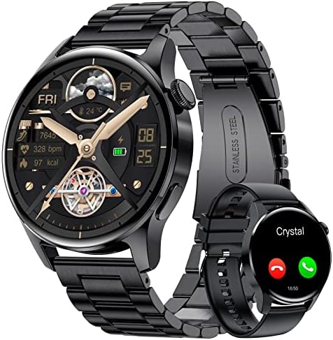 Lige Smart Watch za muškarce, Bluetooth pozive, fitness pratilac sa monitorom mirovanja, 1,32 '' HD puni