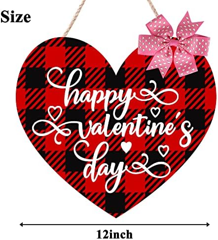 Cynosa Valentines Dan vrata za prednja vrata Ljubav Srca Sretan Valentinovo Dan Viseći znak Crveni