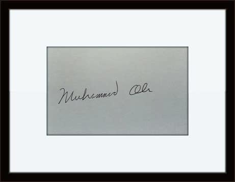 Uramljeno Muhammad Ali Autentičan autogram sa potvrdom o autentičnosti