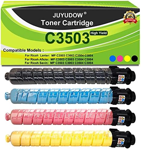 Juyudow Toner Cartridge kompatibilan za Ricoh Aficio Lanier Savin MP C3503 C3003 C3004 C3504 Dio : 841813