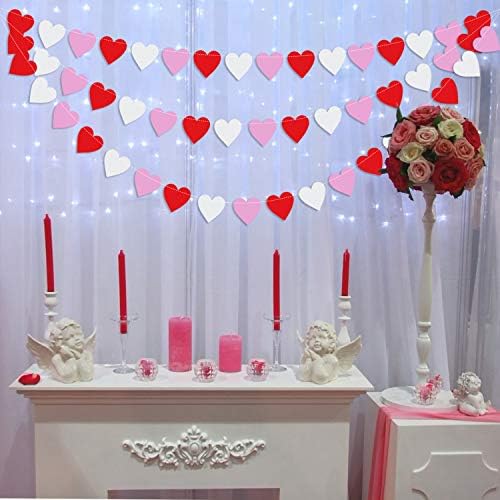 Šalorno srce Garland Bunting | Romantična dekoracija zaljubljenih za Valentine | Valentine Garland