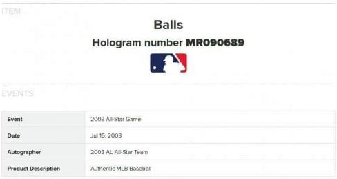 2003 Al All Star tim potpisao službeni bejzbol 24 Auto Ichiro MLB Holo COA - AUTOGREMENE BASEBALLS