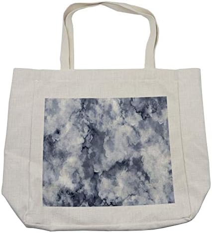 Ambesonne Marble torba za kupovinu, uzorak oblačnog mramora sa maglovitim efektima apstraktni prikaz, ekološka