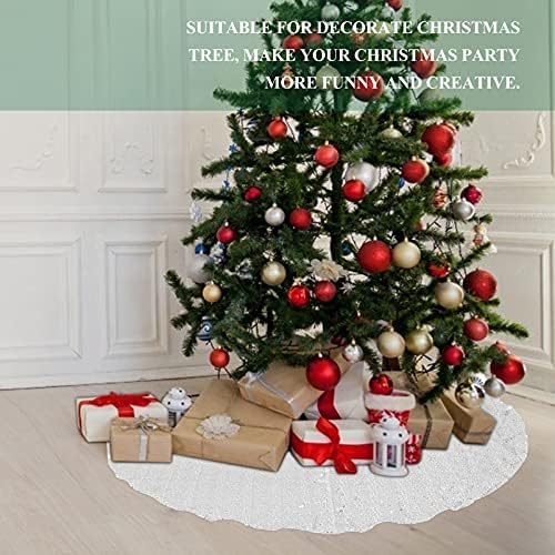 Nuobesty Božićni dekor plišana suknja božićna suknja Sequin Xmas Tree suknje Božićna stabla Mat tepih za odmor