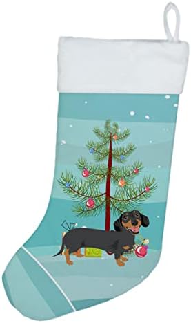 Caroline's WSUS WDK2988CS crna i tan 3 božićne božićne čarape, kamin Viseći čarape Božićna sezona Party Decor