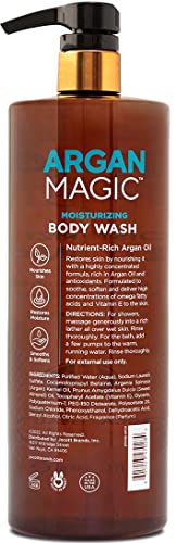 Argan Magic Cleansing Body Wash-nežno čisti , revitalizuje i zaglađuje kožu / obogaćeno arganovim uljem, slatkim bademovim uljem & Vitamin E | Made in USA / bez parabena / bez okrutnosti