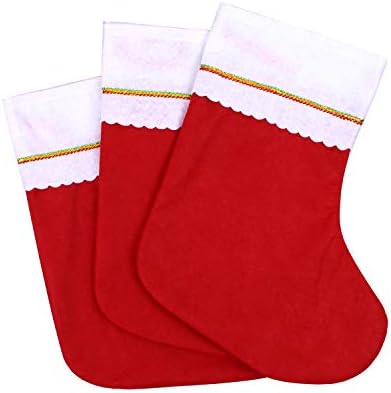 Cooraby 16 pakovanje crvene filce Božićne čarape 15 inča Xmas kamin Viseći čarape Odreze za odmor Čarape za