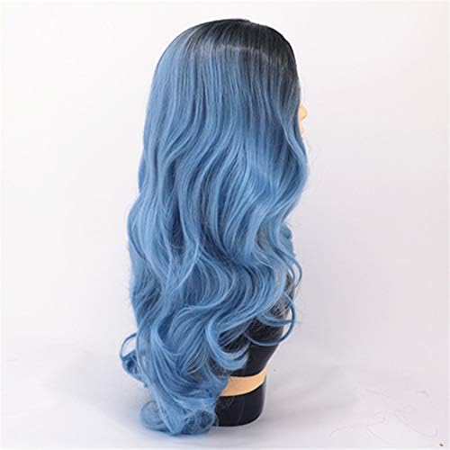 Andongnywell ženske crne plave duge kovrčave kose gustoće ljudske kose perike prirodne kose perike za