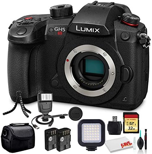 Panasonic Lumix DC-GH5S Digitalni fotoaparat - paket - sa Sony 32GB Tvrtkom SD karticom + LED video svjetlo