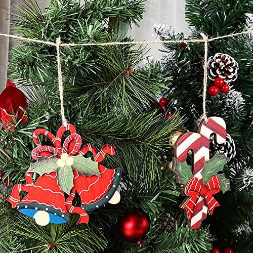 Obrežite kućni ukras Božićne zvona Cane Dekoracija Božićna stablo Privjesak