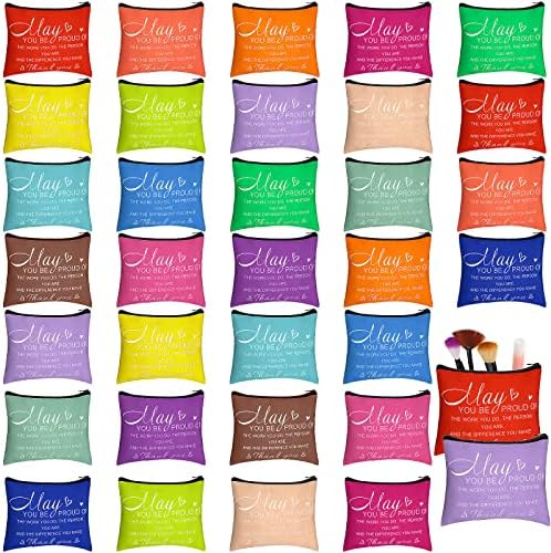 32 kom Rainbow Canvas kozmetička torba inspirativni pokloni za žene slatka torba za šminkanje sa