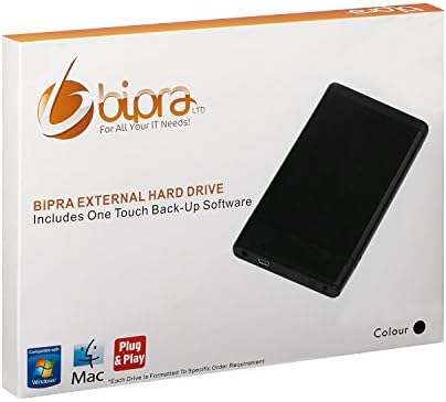 BIPRA 100GB 2,5 inčni vanjski tvrdi disk Prijenosni USB 2.0, uključujući jedan softver za dodir - crni