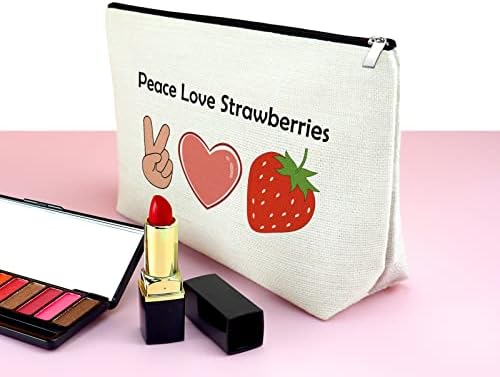Mxrymvu Fruit Lover poklon torba za šminkanje smiješna jagoda kozmetička torba Strawberry tematski pokloni