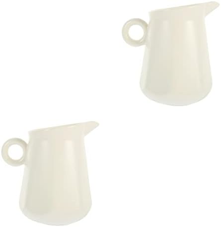 UPKOCH 2kom bijela sa Matcha kremom za izvrstan sirup za Vrč Sosa posluživanje kuhinjske kafe Mini čamac