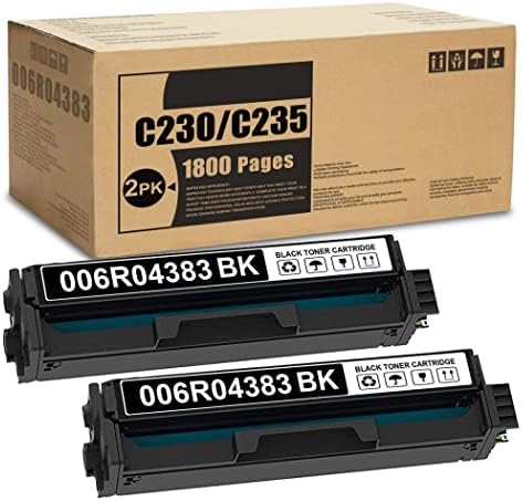 C230 / C235 Crni toner kaseta - 006R04383: Kompatibilan je kompatibilan sa 2 paketom 006R04383 za XEROX C230
