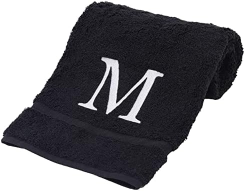 Monogramski ručnik za ruke, personalizirani poklon, set 2-bijelog blok slova vezenog ručnika - dodatni